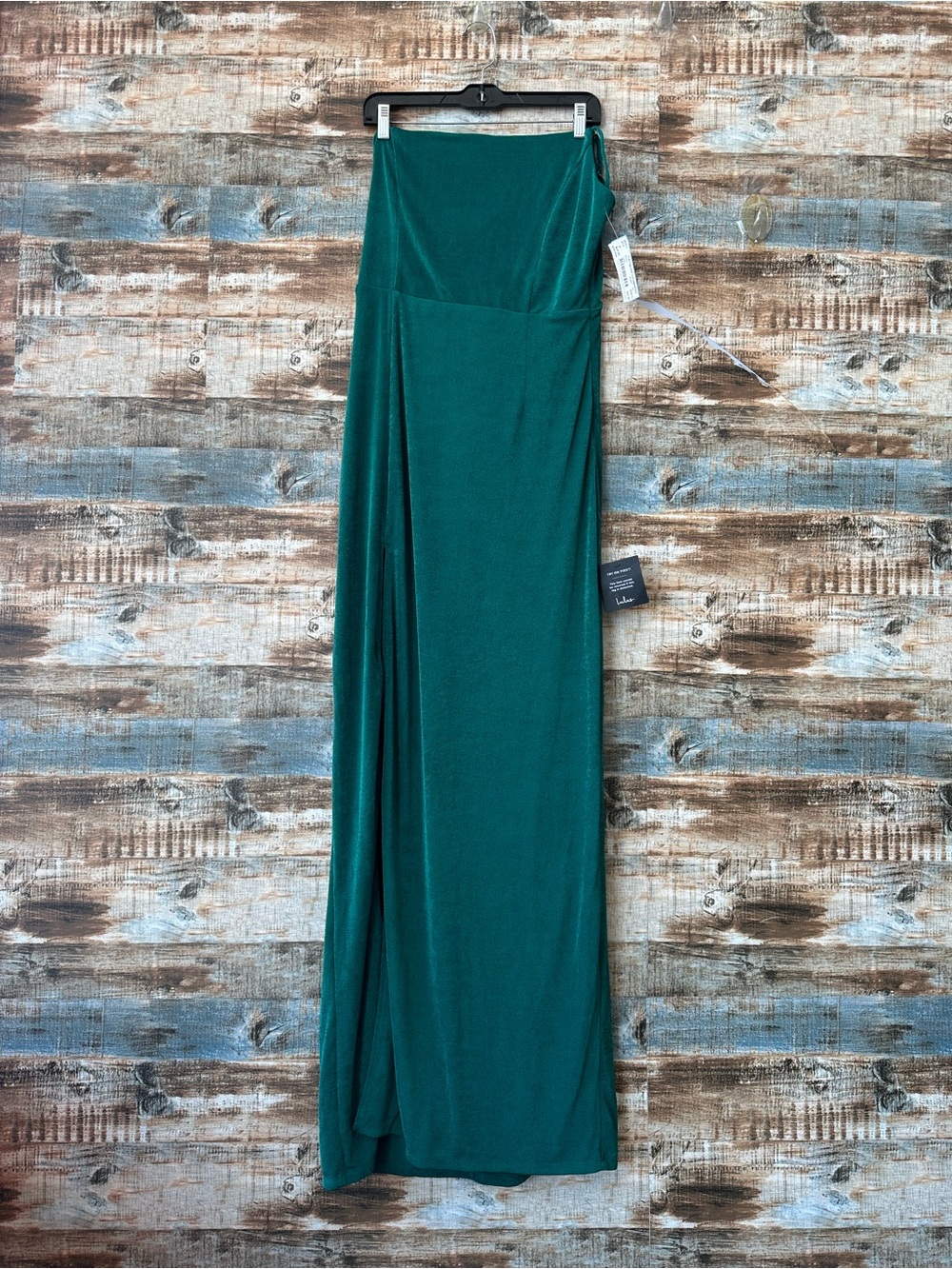 Lulu Emerald Green One Strap Evening Gown